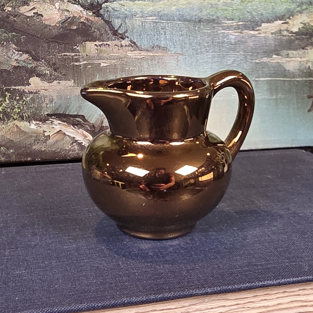 Vintage Gray's Pottery Copper Lustre Creamer Jug Clipper Ship Stoke-on-Trent